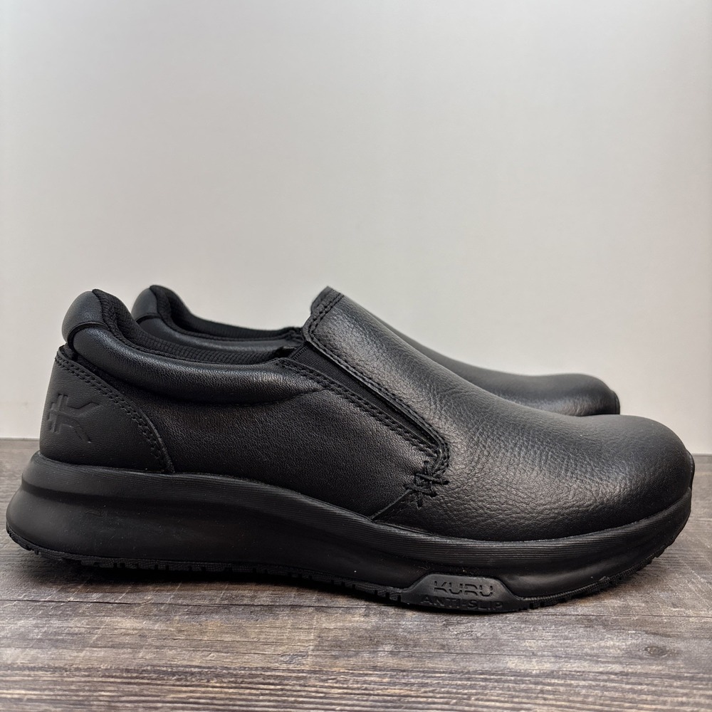 KURU Kivi 2 Women's 9 Shoes Jet Black Leather Slip On Anti-Slip Work‎ $169 NEW